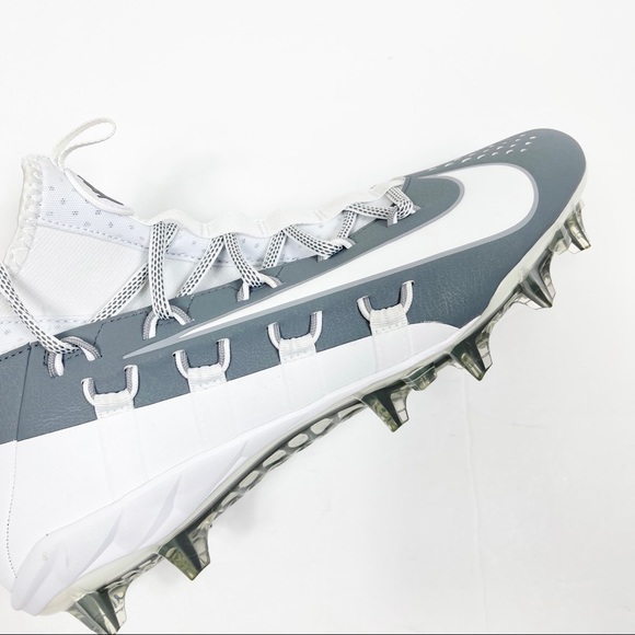 Nike Huarache 6 Elite White Wolf Grey Lacrosse Cleats 13 - Picture 6 of 11
